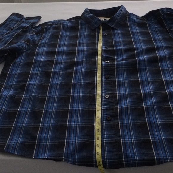 Threads & Heirs Mens Shirt size XL long sleeves color black & blue.    #292 - Picture 6 of 8